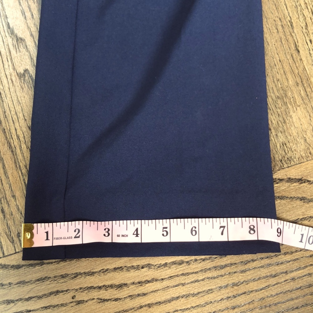 J. Crew navy cropped wide leg pant and gingham shirt bundle - Picture 6 of 6